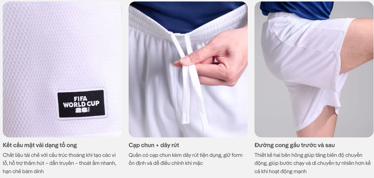 [VOUCHER 45%]Set World Cup Exdry Performance Áo thun phối bo cổ Quần short, set đa năng thể thao Coolmate