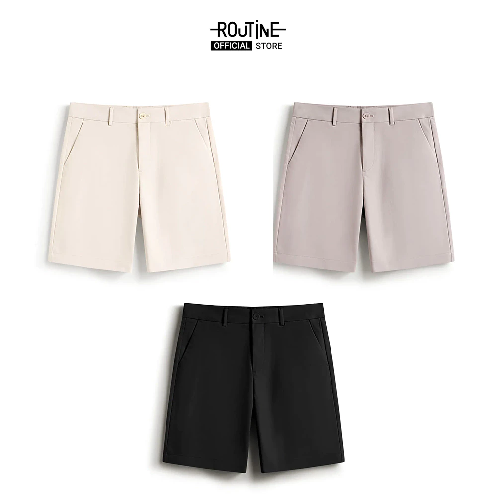 [UP TO 20%++] Quần Short Nam Trơn Vải Dobby Texture Form Straight - Routine 10S26PSH028