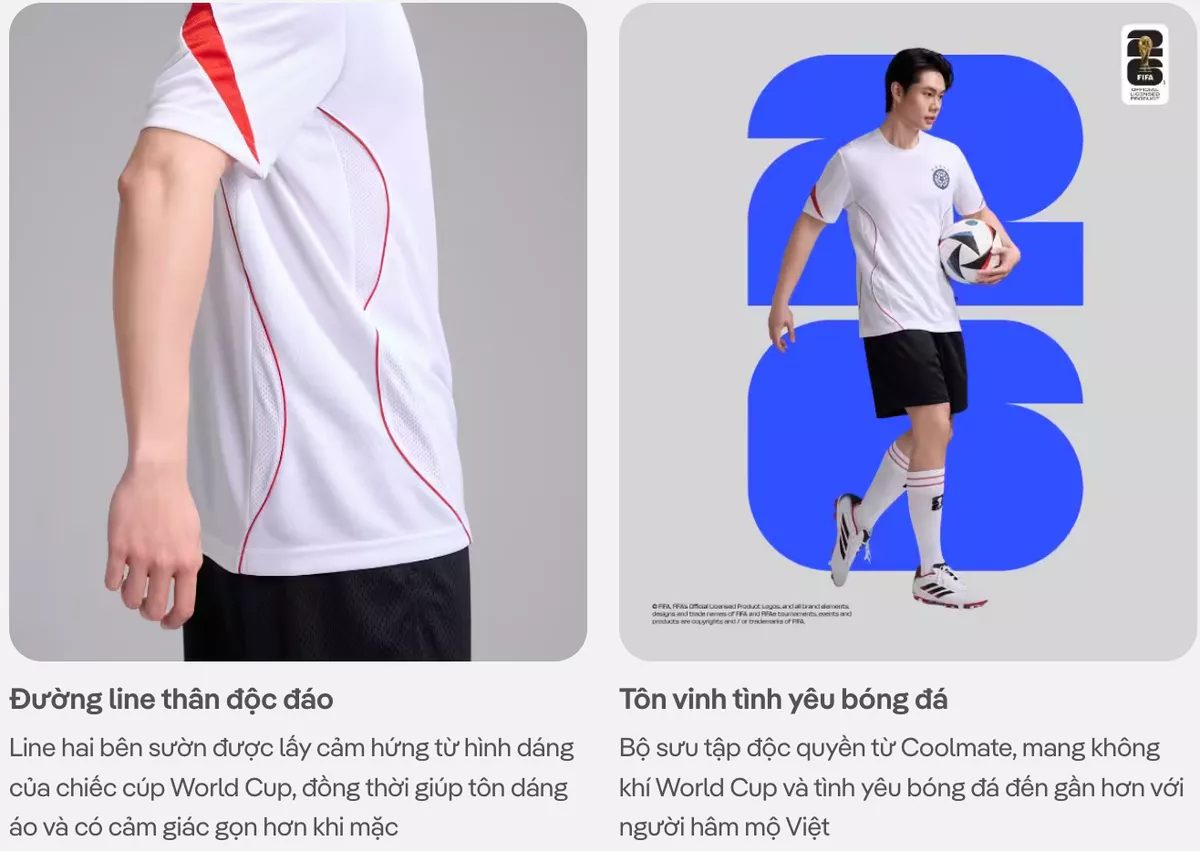 Áo thun thể thao nam phối tay Exdry Performance World Cup, Áo đội tuyển Argentina, Brazil, BĐN đa năng