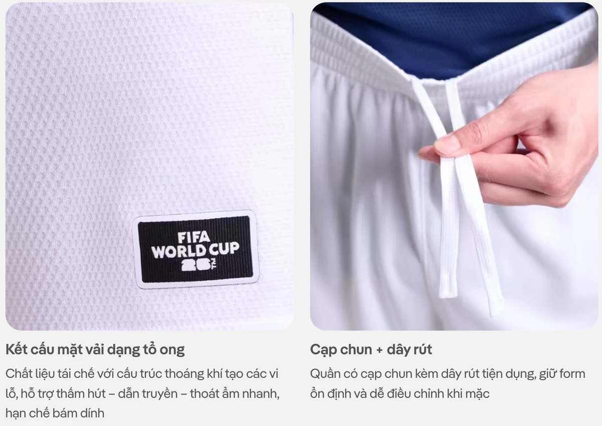 [VOUCHER 45%]Quần shorts thể thao bóng đá nam logo basic Exdry Peformance World Cup thoáng khí, thấm hút tốt COOLMATE