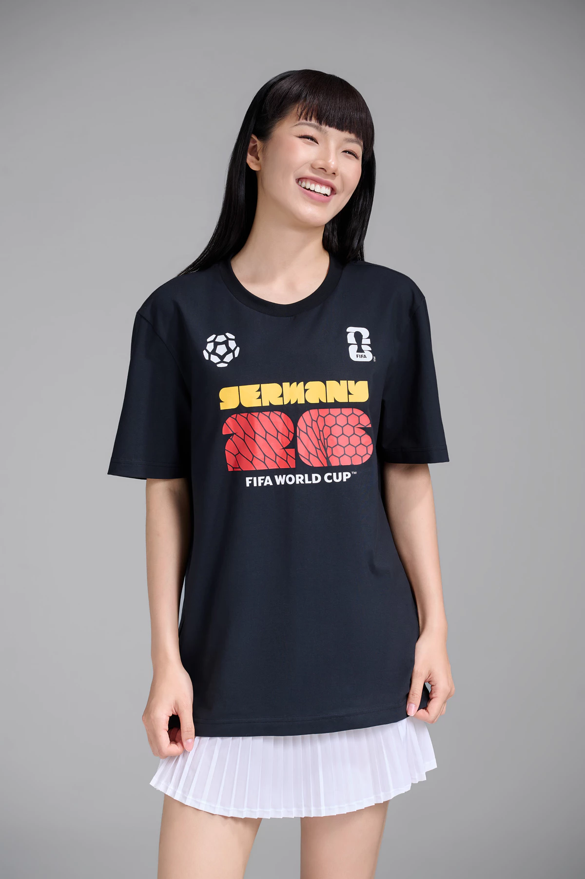 Áo thun Tshirt nam nữ Cotton Compact World Cup Germany Edition 26, Áo cổ vũ đội tuyển Đức thoáng khí