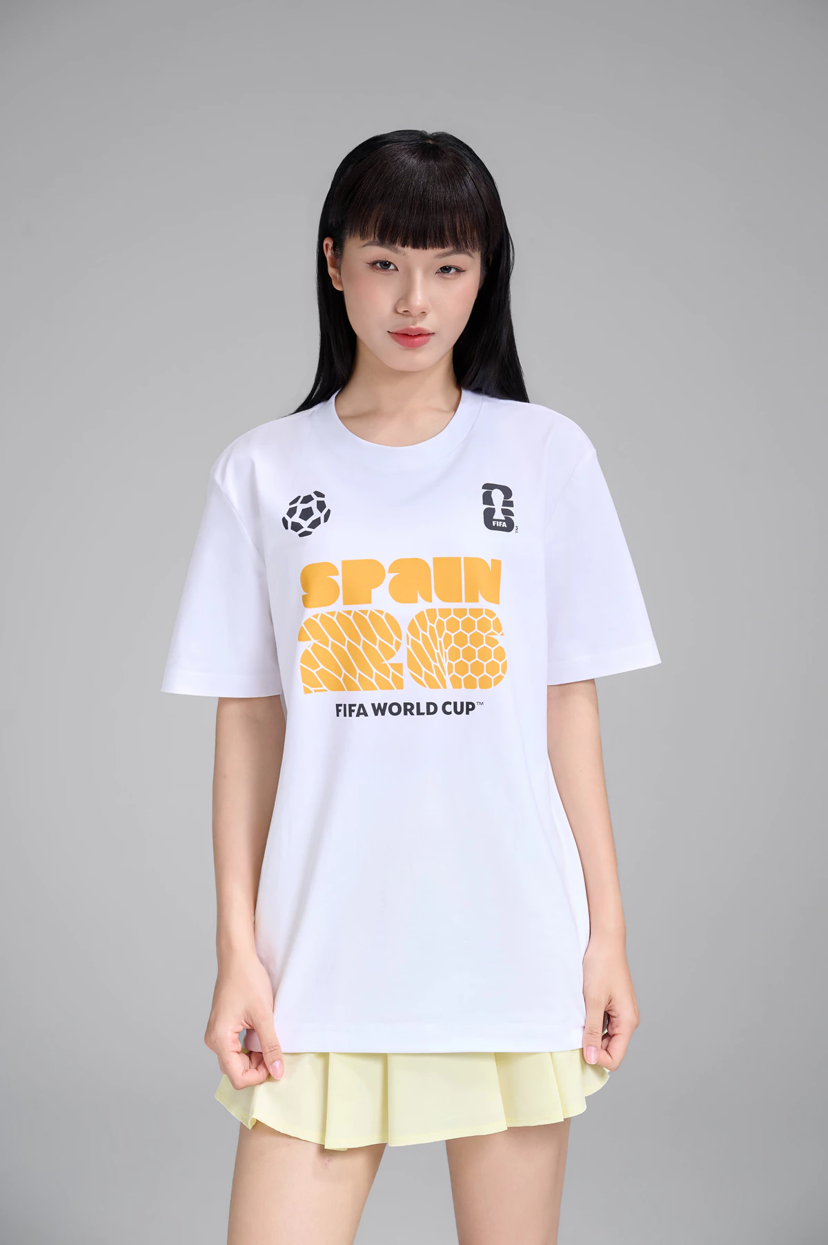 Áo thun Tshirt nam nữ Cotton Compact World Cup Spain Edition 26, Áo cổ vũ đội tuyển Tây Ban Nha