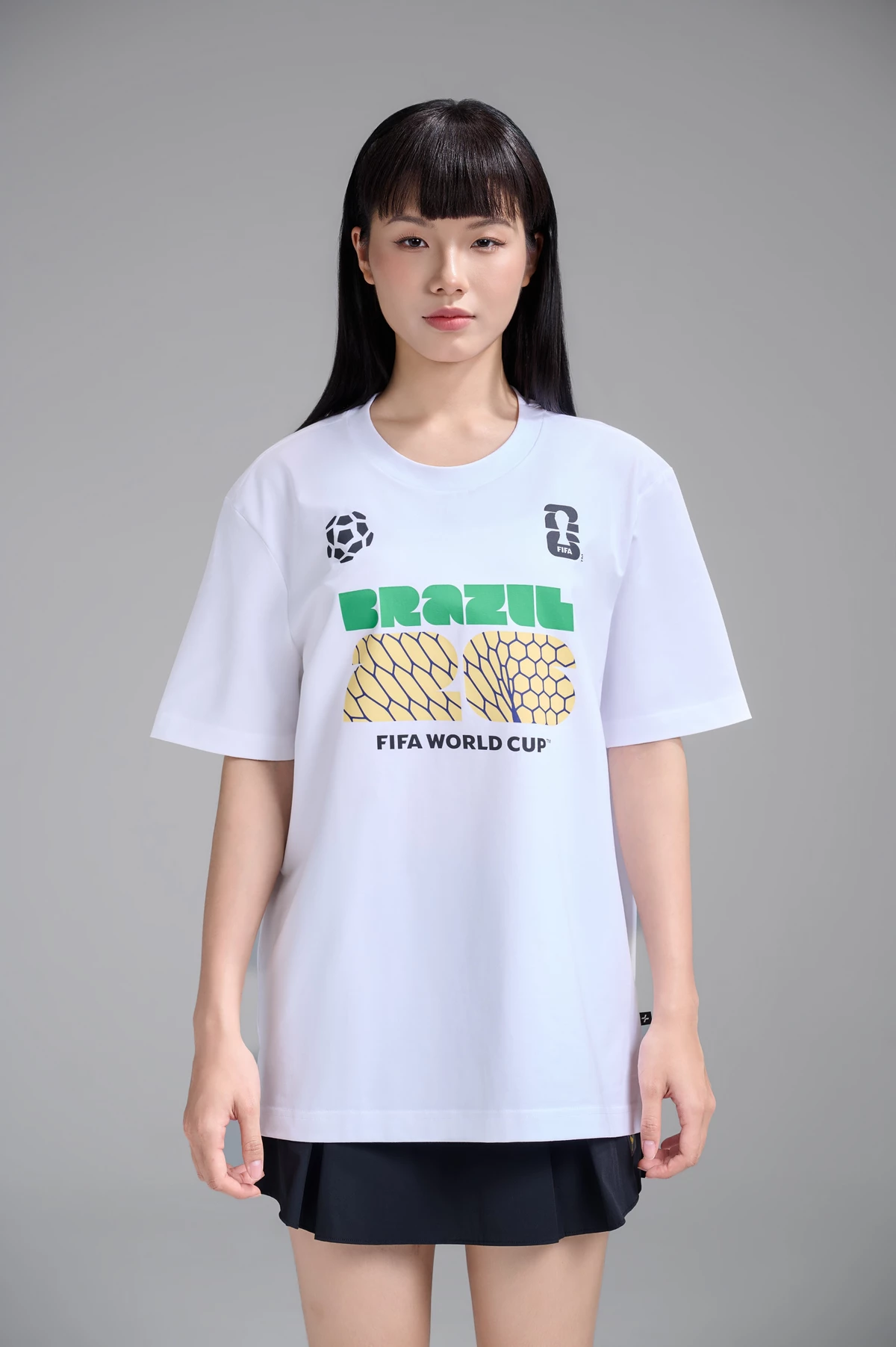 Áo thun Tshirt nam nữ Cotton Compact World Cup Brazil Edition 26, Áo cổ vũ đội tuyển Brazil thoáng khí