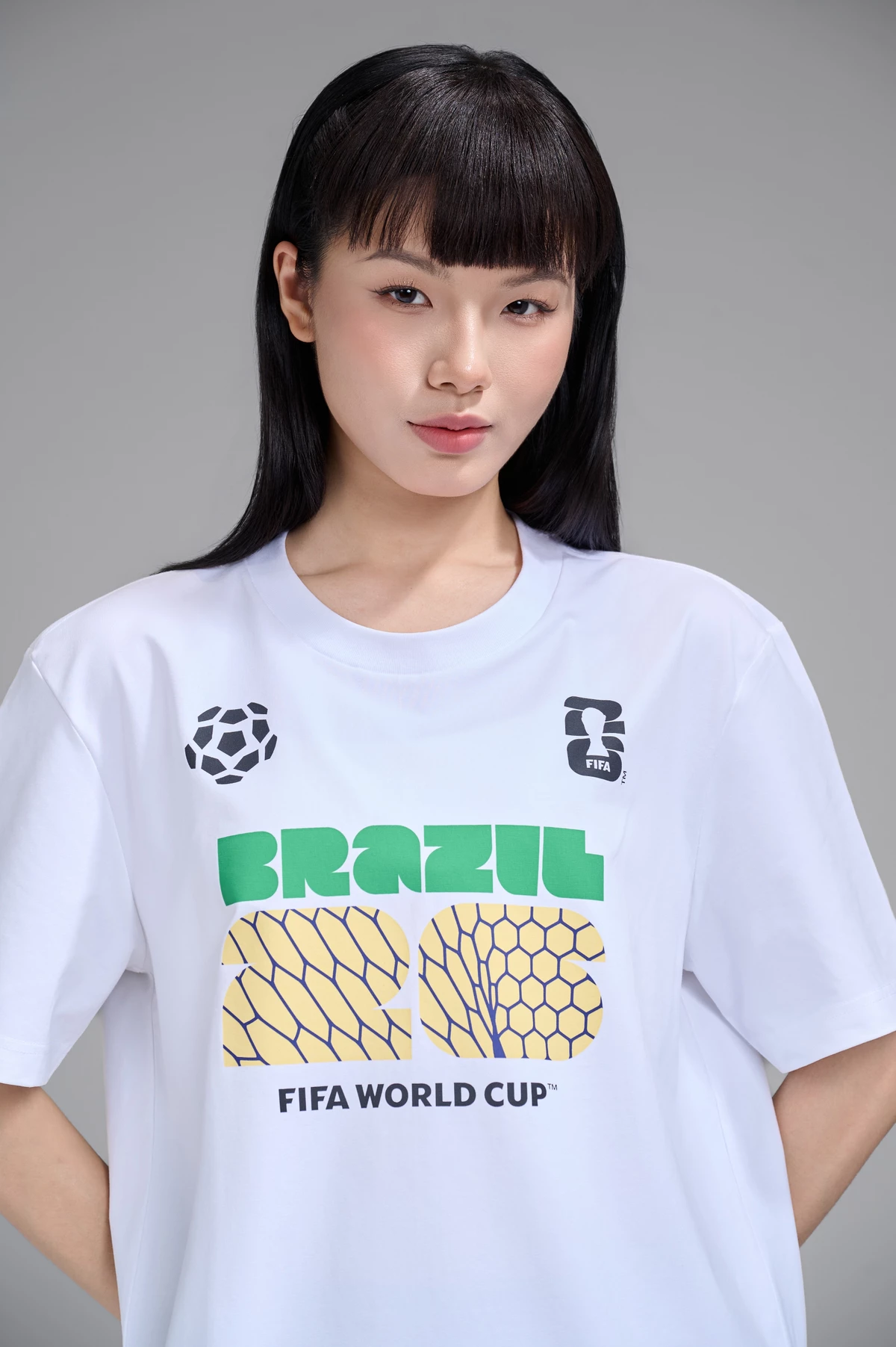 Áo thun Tshirt nam nữ Cotton Compact World Cup Brazil Edition 26, Áo cổ vũ đội tuyển Brazil thoáng khí