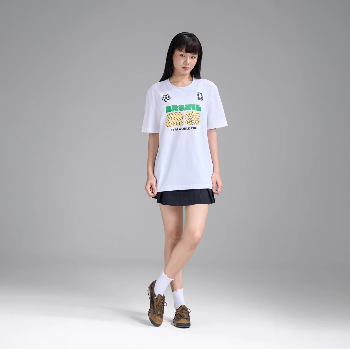 Áo thun Tshirt nam nữ Cotton Compact World Cup Brazil Edition 26, Áo cổ vũ đội tuyển Brazil thoáng khí