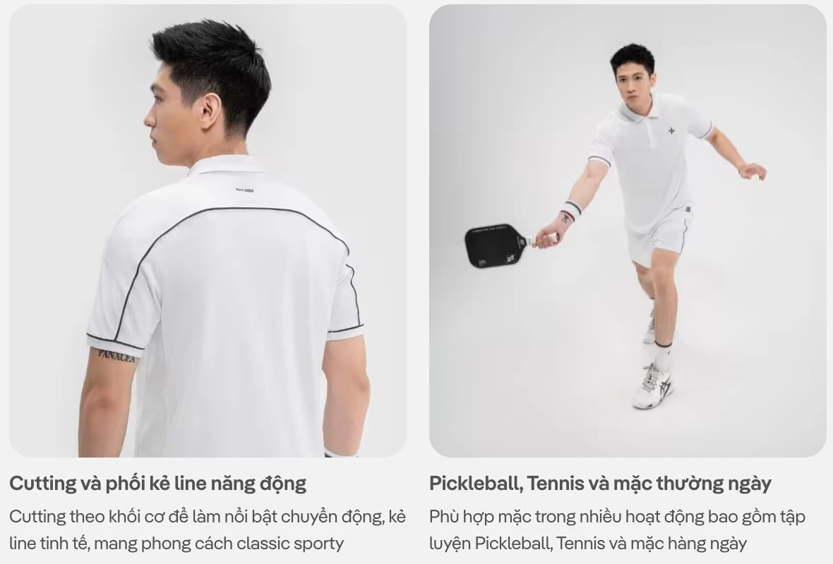 [VÕ HÀ LINH X COOLMATE]Set đồ bộ thể thao nam Pickleball Exdry Áo polo và Quần shorts thấm hút, nhanh khô Coolmate