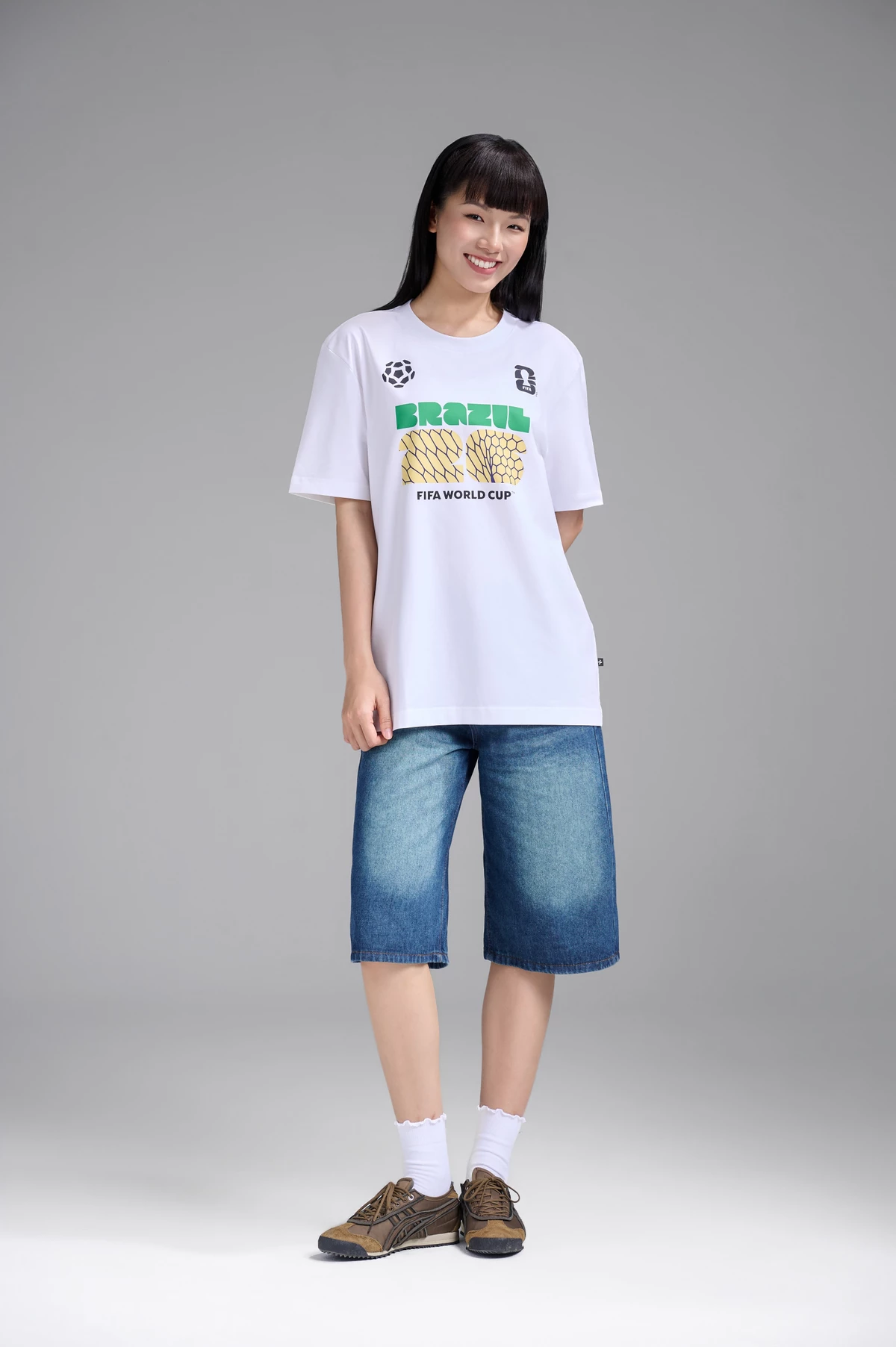Áo thun Tshirt nam nữ Cotton Compact World Cup Brazil Edition 26, Áo cổ vũ đội tuyển Brazil thoáng khí