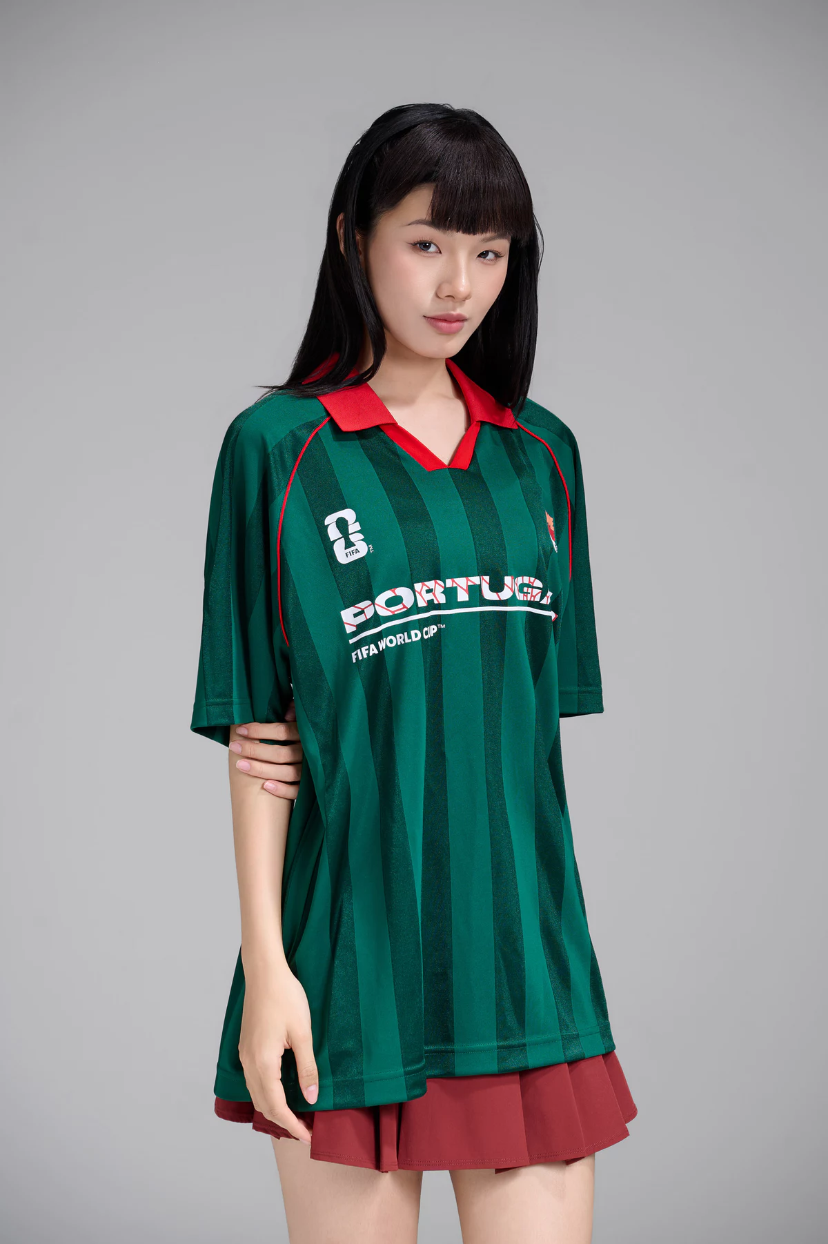 Áo Polo nam nữ thể thao World Cup Portugal Edition 26, Áo cổ vũ đội tuyển Bồ Đào Nha thoáng mát