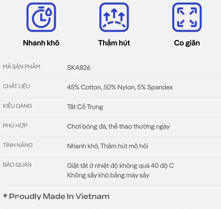 [BST WORLD CUP 2026]Tất thể thao Cổ Trung, Cổ Cao Logo World Cup co giãn, thấm hút, nhanh khô