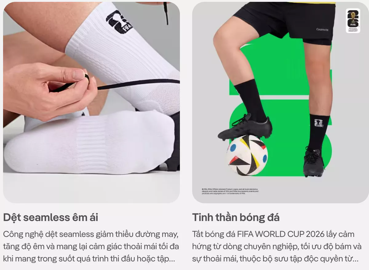 [BST WORLD CUP 2026]Tất thể thao Cổ Trung, Cổ Cao Logo World Cup co giãn, thấm hút, nhanh khô