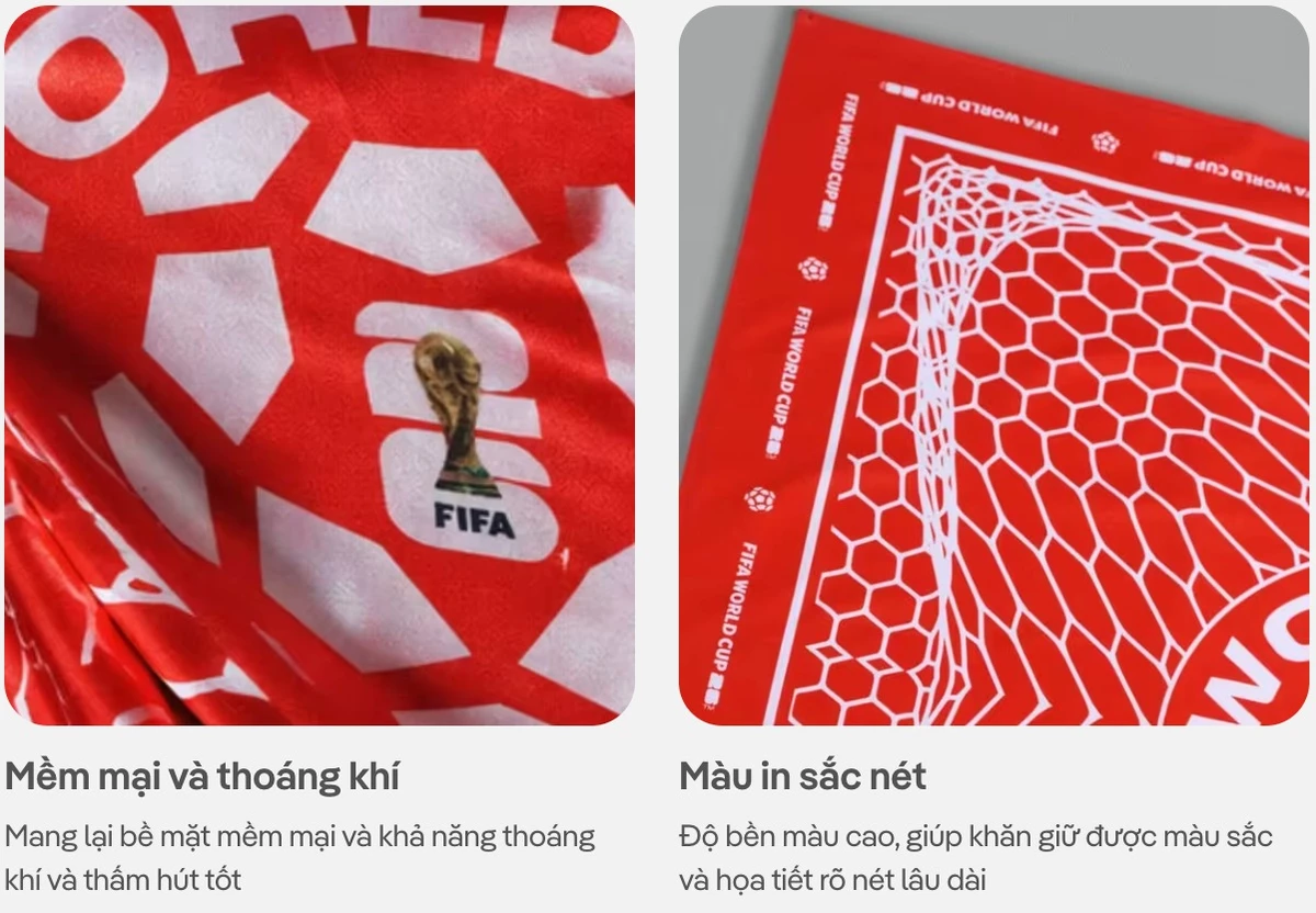 Khăn thời trang Bandana World Cup thấm hút, nhanh khô