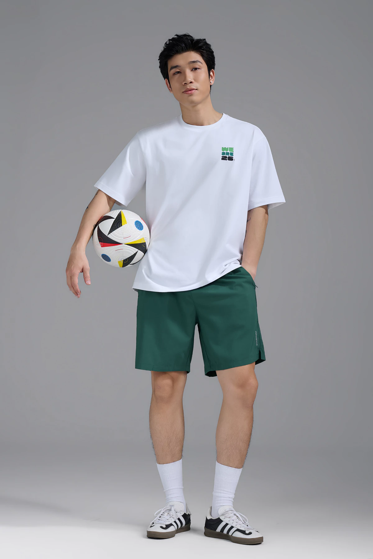 [VOUCHER 45%]Áo thun Tshirt nam nữ Relaxed Fit Cotton Compact World Cup The Goal Canvas