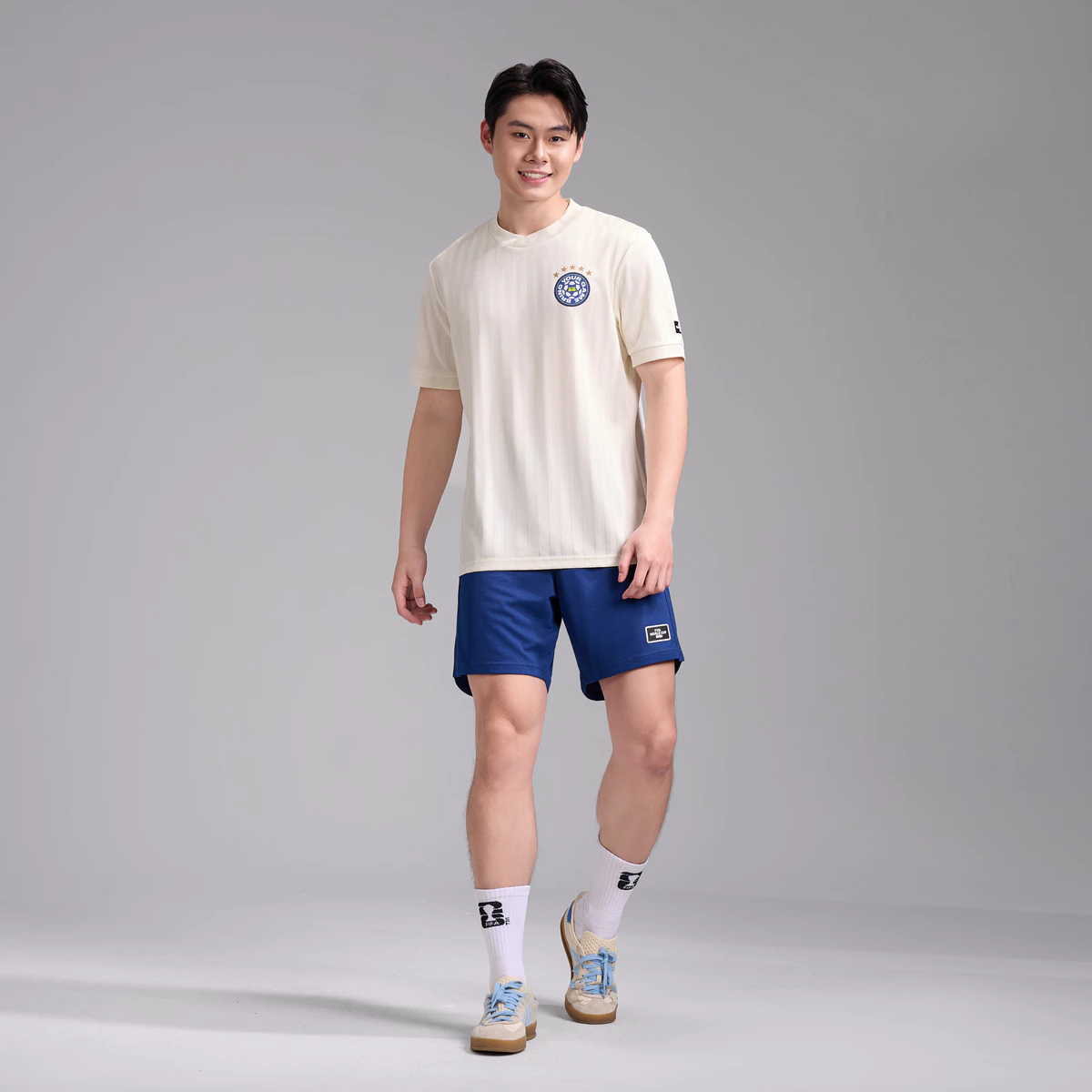[VOUCHER 45%]Set đồ thể thao bóng đá World Cup Áo thun cổ tròn Jacquard và Quần short Exdry Peformance COOLMATE