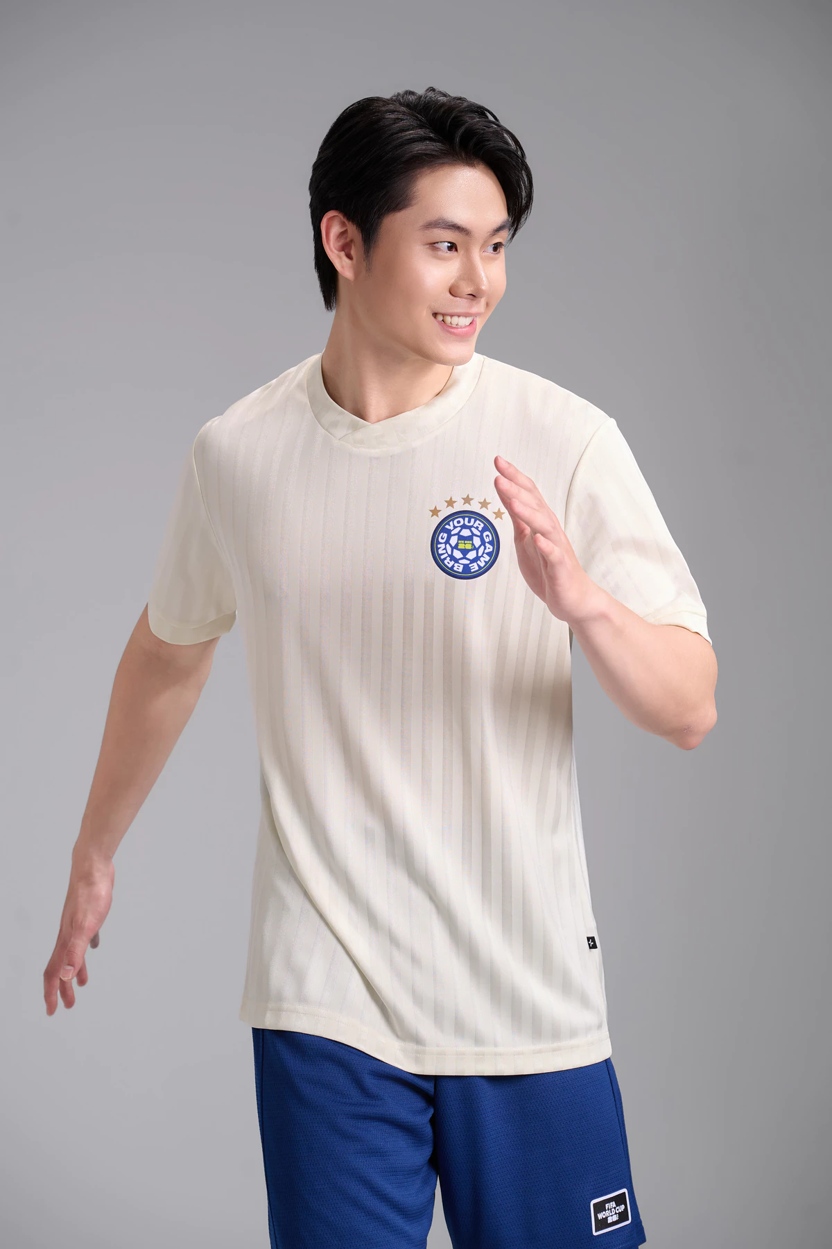 [VOUCHER 45%]Set đồ thể thao bóng đá World Cup Áo thun cổ tròn Jacquard và Quần short Exdry Peformance COOLMATE