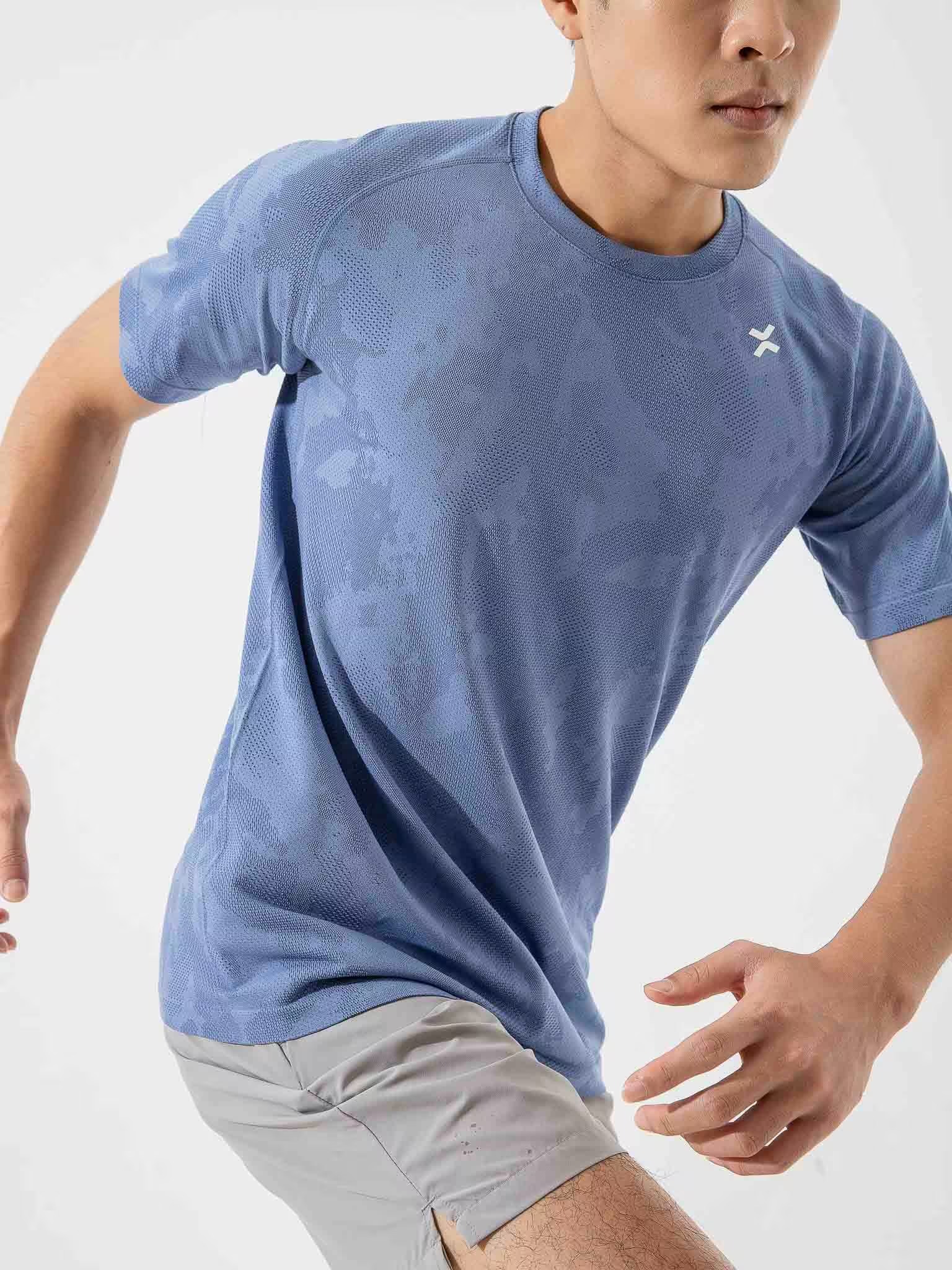 [TẶNG COMBO 2 ĐÔI TẤT]Set thể thao nam Áo thun Jacquard Seamless +Quần short 6icnh đai siêu co giãn, thoáng khí Coolmate