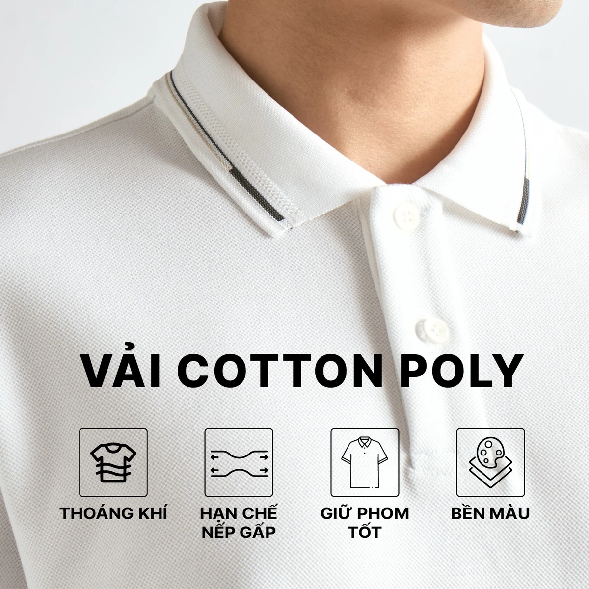 Áo Polo Tay Ngắn Phối Cổ Form Fitted - Routine 10F24POL029