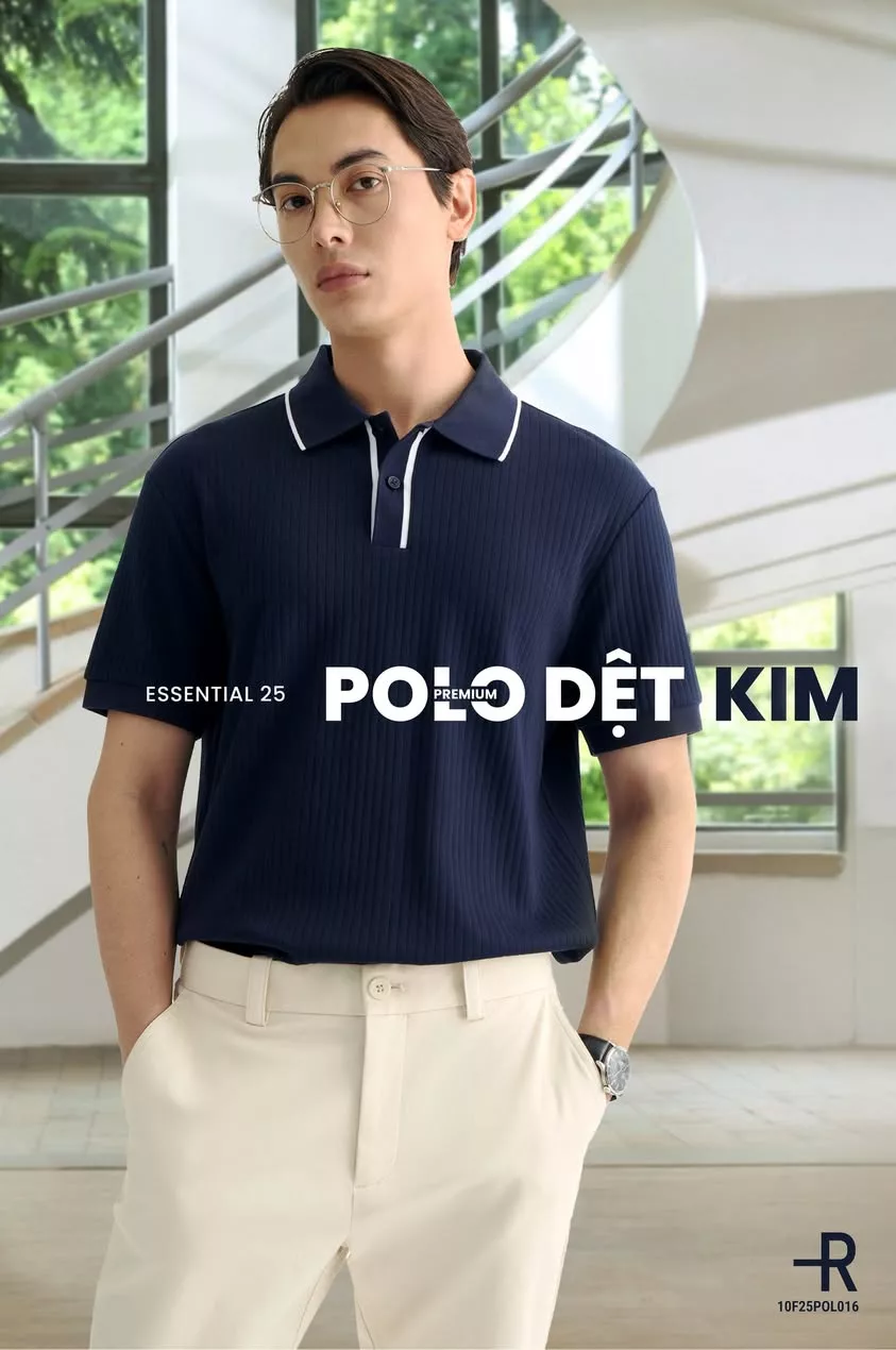 Áo Polo Tay Ngắn Nam Phối Cổ Form Fitted - Routine 10F25POL016