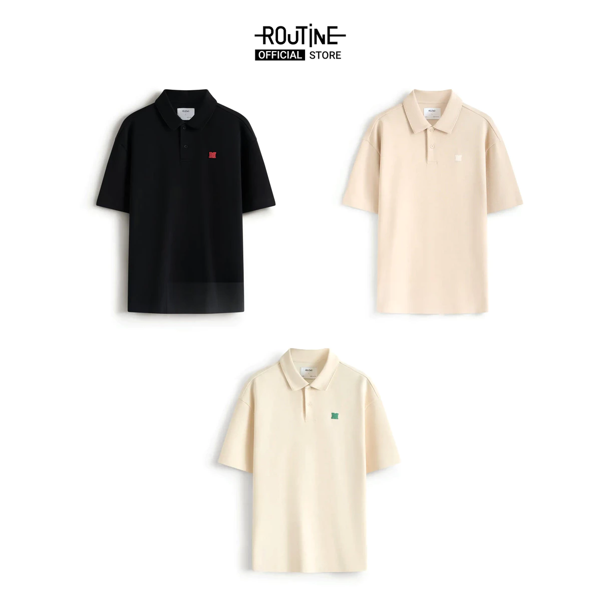 [ĐƠN 699K TẶNG VỚ] Áo Polo Nam Tay Ngắn Vải Cotton Phối Patch Form Loose - Routine 10S25POL020