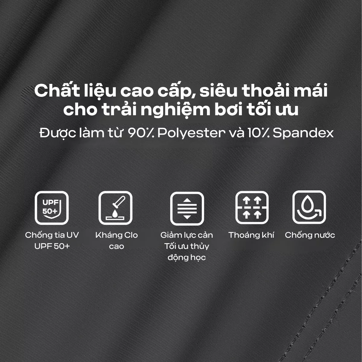 Mũ bơi thể thao nam nữ co giãn, bền bỉ, thoáng mát, kháng Clo, chống tia UV Coolmate