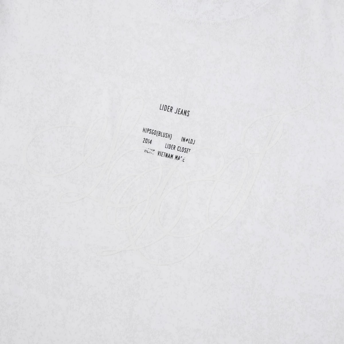 LIDER Jeans | Áo Thun Unisex Tay Ngắn Cổ Tròn LIDER LDJ GRAIN TEE - White