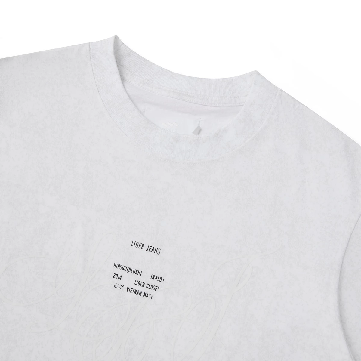 LIDER Jeans | Áo Thun Unisex Tay Ngắn Cổ Tròn LIDER LDJ GRAIN TEE - White