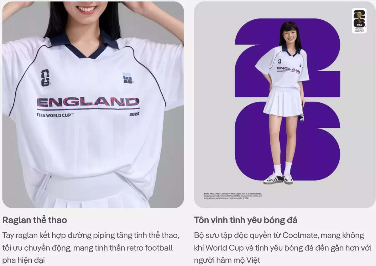 [VOUCHER 45%]Áo Polo nam nữ thể thao World Cup England Edition 26, Áo cổ vũ đội tuyển Anh thoáng mát