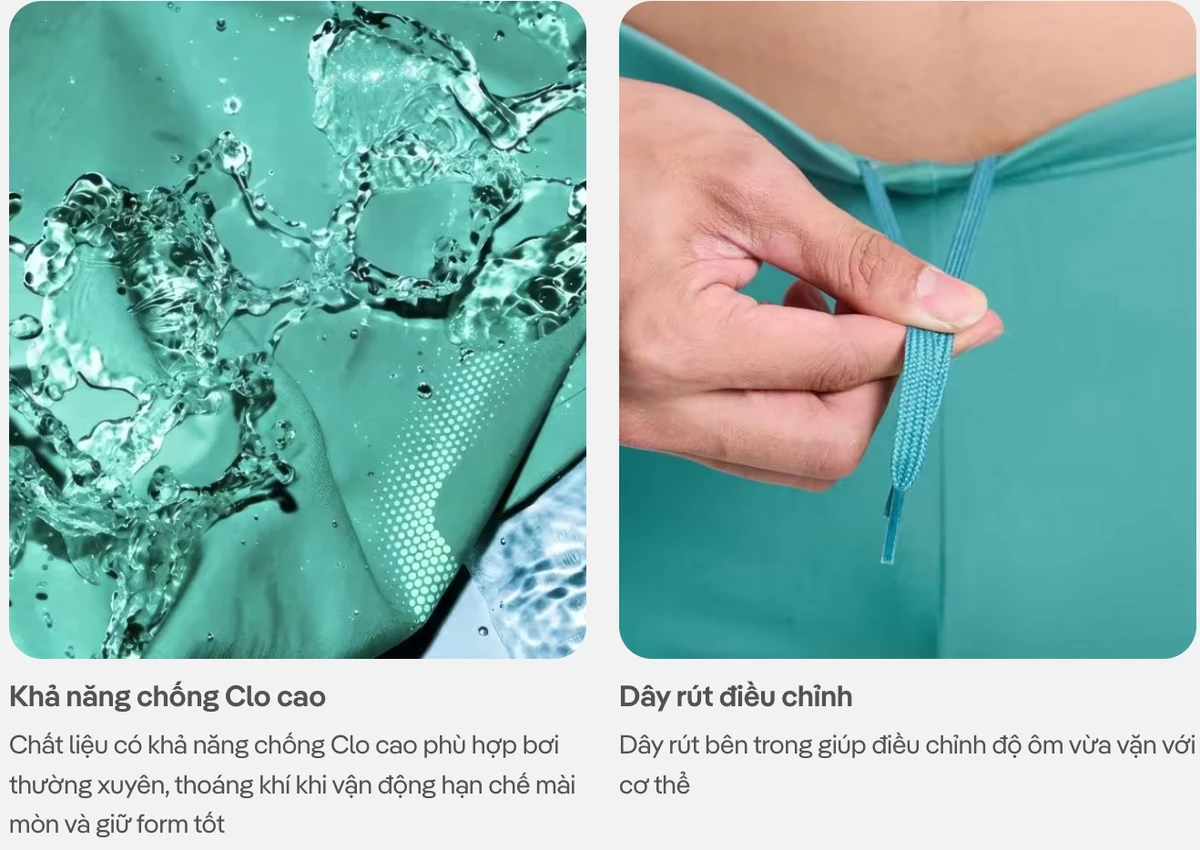 Quần Bơi PREMIUM nam Swimming jammer Graphic Coolmate chống bám nước bền màu, chống UV, đồ đi biển
