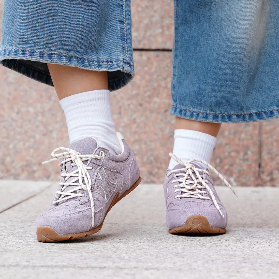 Giày Sneaker  Nữ Da Suede Cao Cấp Dincox Shoes DC51 VIOLET DUSK