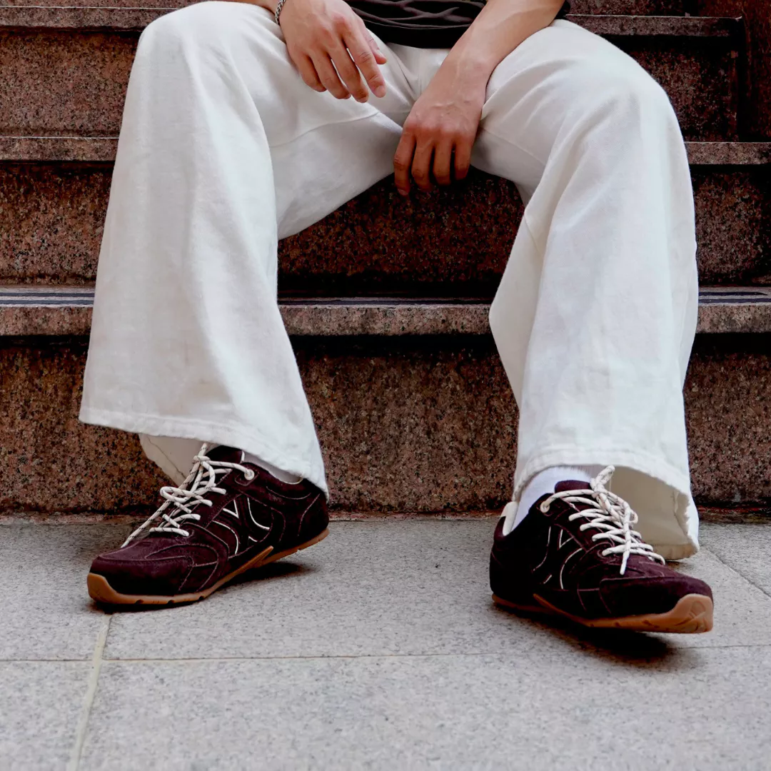 Giày Sneaker Nam Da Suede Cao Cấp Dincox Shoes DC51 NUT BROWN