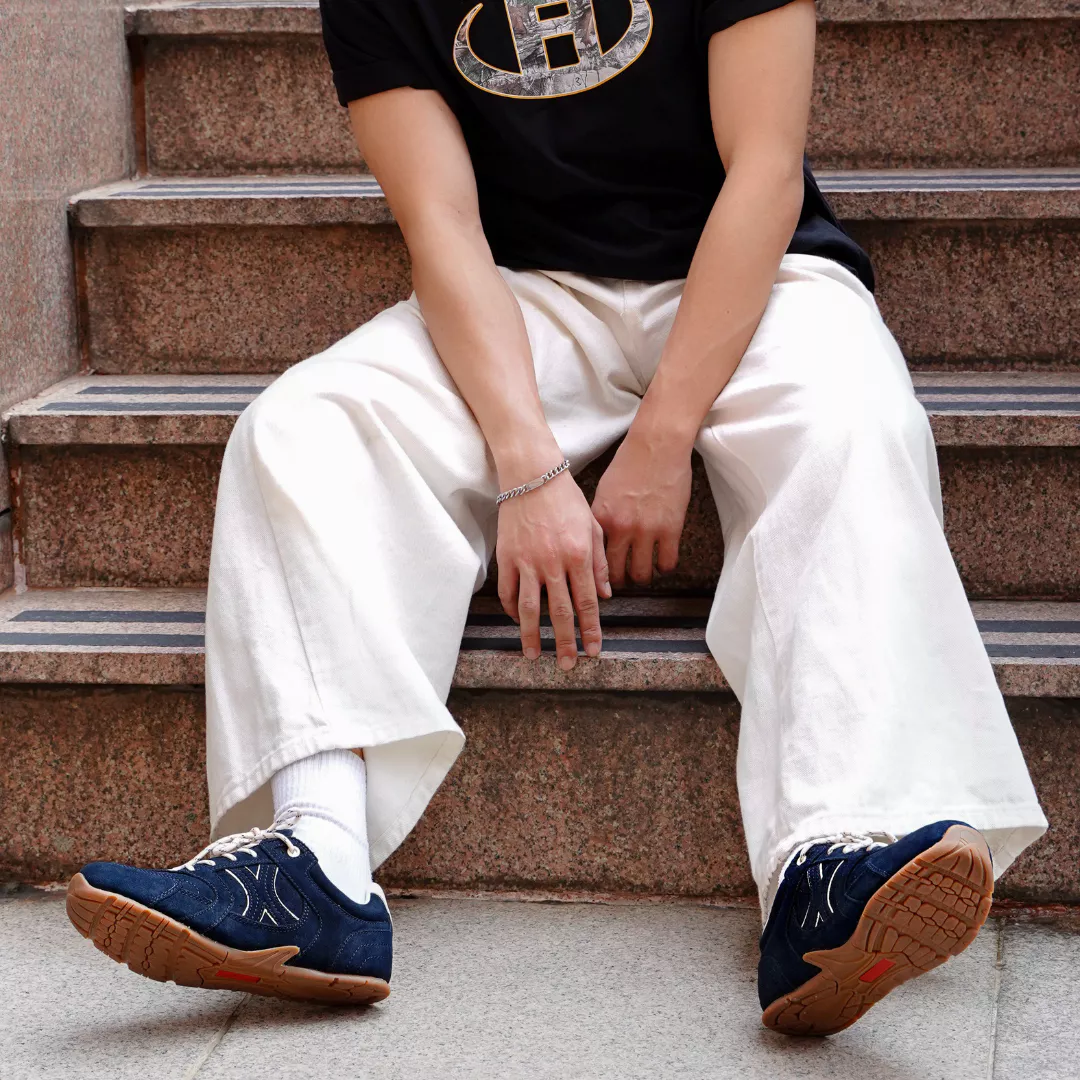 Giày Sneaker Nam Da Suede Cao Cấp Dincox Shoes DC51 DEEP OCEAN