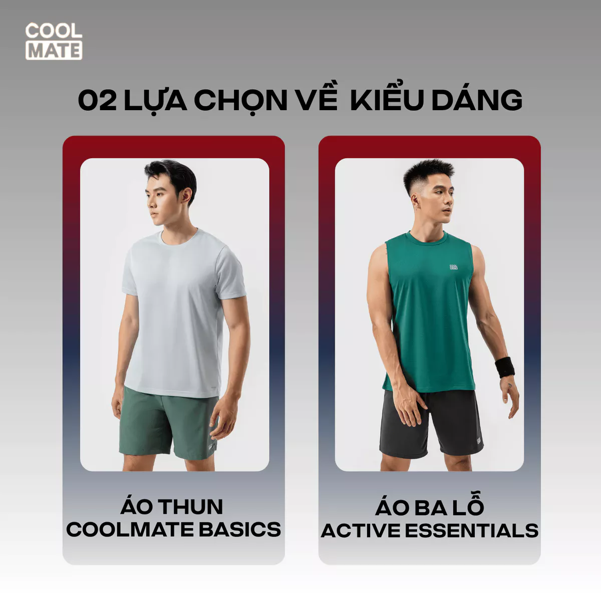 Set đồ tiết kiệm tập Gym, Pickleball Áo thể thao Nam Coolmate Basics + Quần Maxcool thoáng mát
