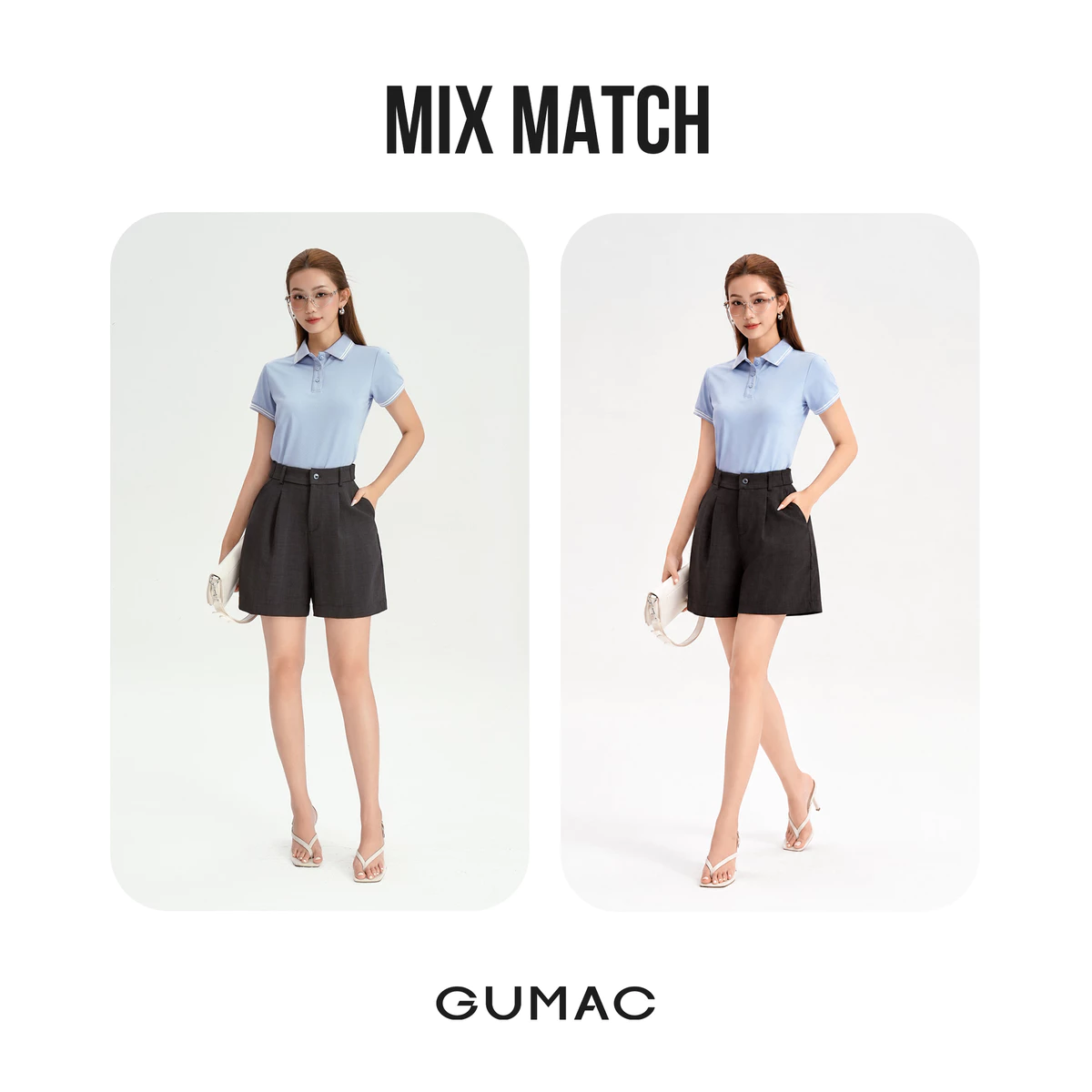 Áo Polo Nữ GUMAC Áo Thun Cá Sấu Cổ Phối Viền Co Giãn Thanh Lịch Công Sở, Thể Thao LPLE0917
