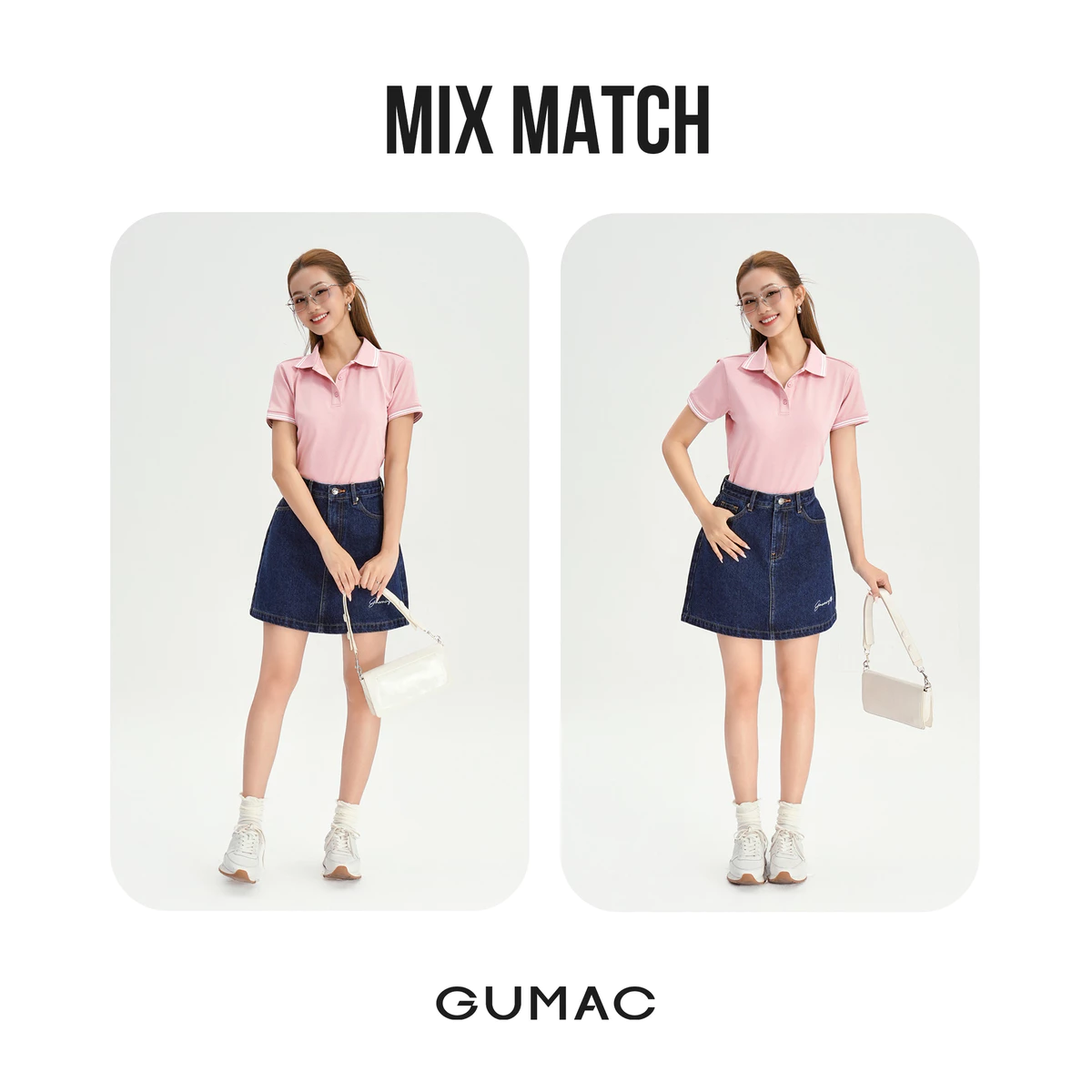 Áo Polo Nữ GUMAC Áo Thun Cá Sấu Cổ Phối Viền Co Giãn Thanh Lịch Công Sở, Thể Thao LPLE0917