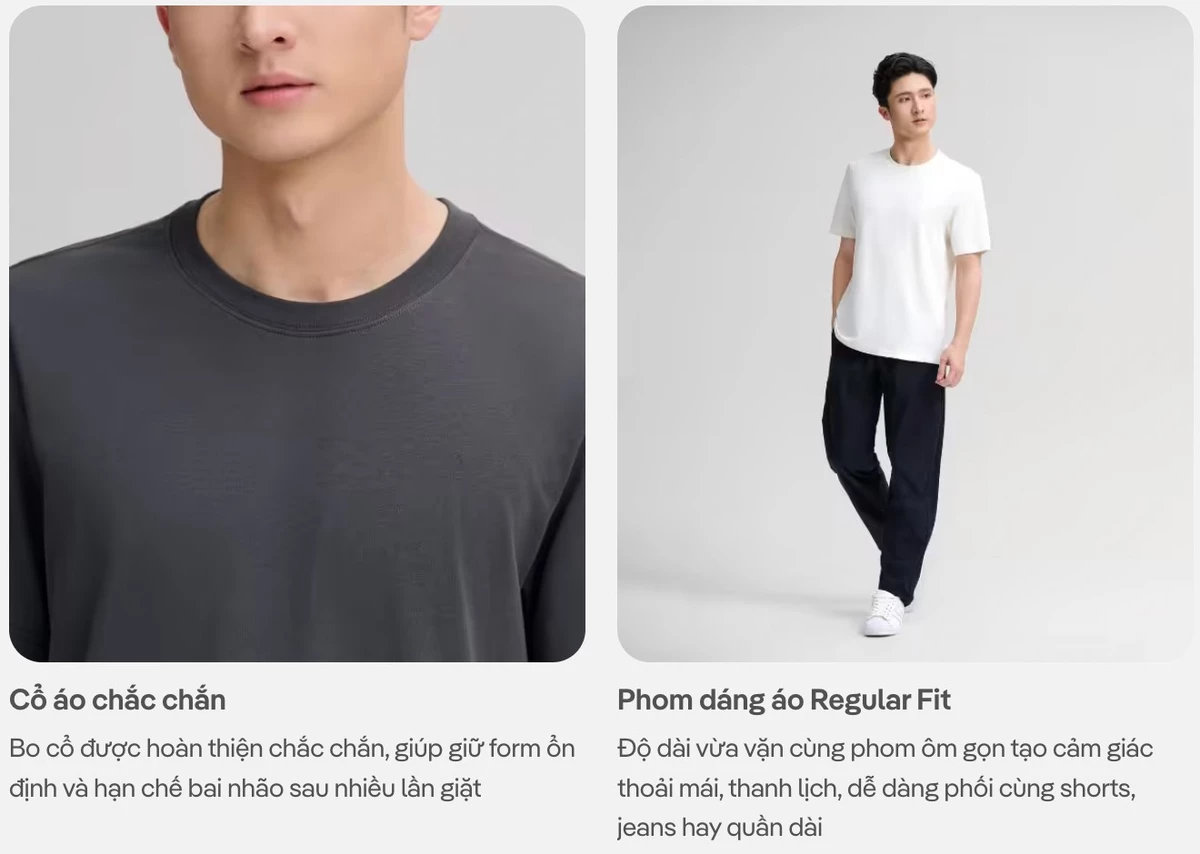 [MUA 2 GIẢM 5%]Áo thun Tshirt nam Regular Fit 100% Cotton 180gsm mềm mại, chất mát, thoáng khí, co giãn Coolmate