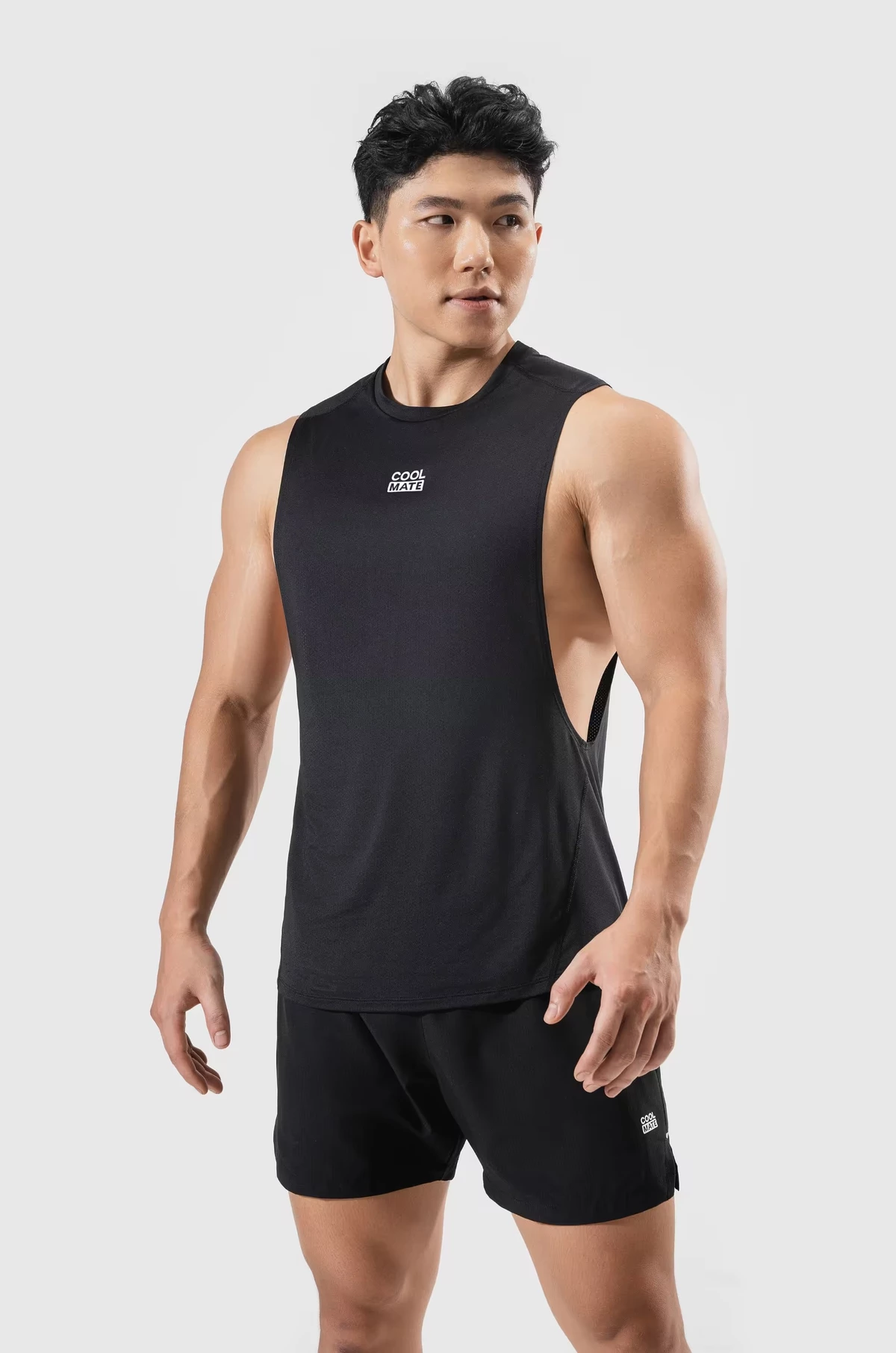 Áo ba lỗ nam Drop Arm Gym thể thao vải Mesh Peach co giãn thấm hút Coolmate