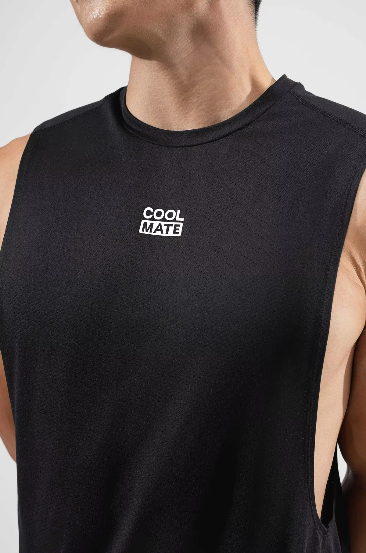 Áo ba lỗ nam Drop Arm Gym thể thao vải Mesh Peach co giãn thấm hút Coolmate