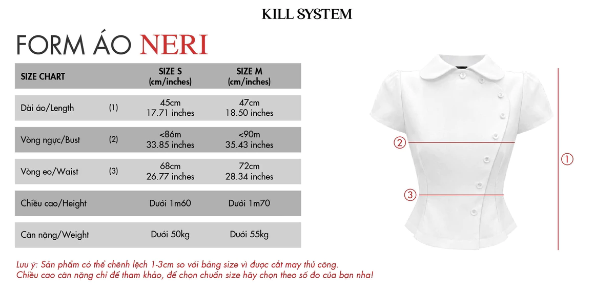 Áo kiểu cúc chéo NERI - KILLSYSTEM