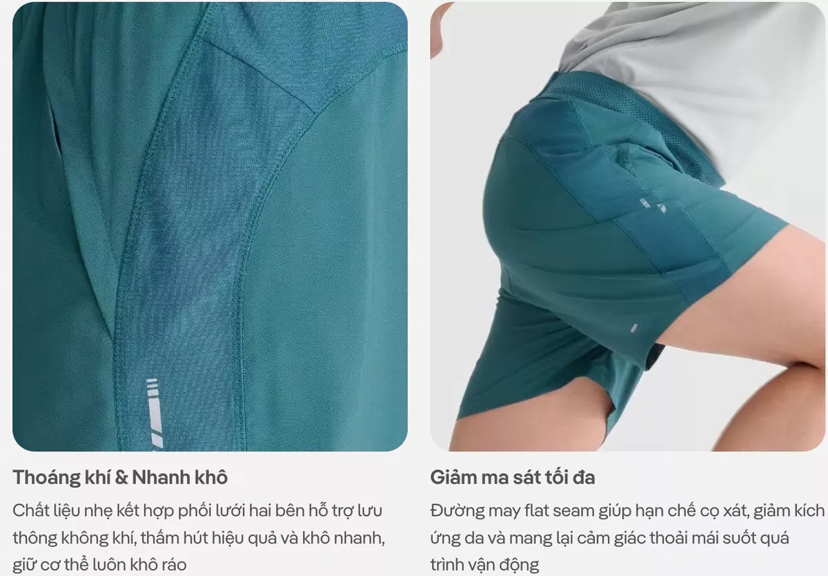 Set thể thao nam tập gym, chạy bộ Áo Thun Essential Quần Short Swift Run thoáng khí Coolmate