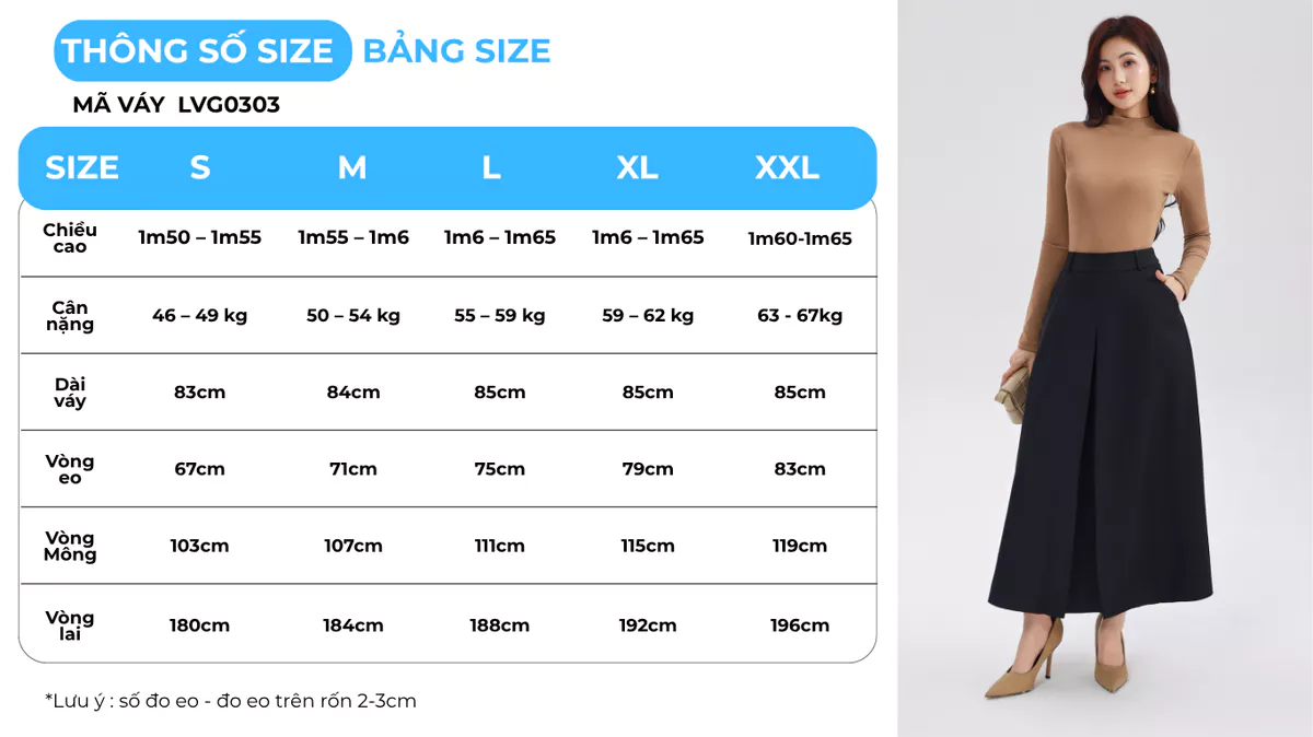 Chân Váy GUMAC Nữ Form A Xòe Xếp Ly Giữa Thân Trước Lưng Rời Có Đỉa 2 Túi Xéo 1 Lớp LVG0303