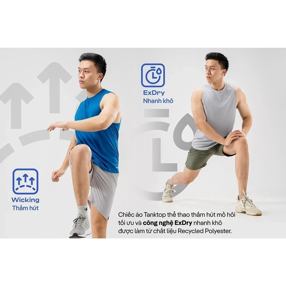 Combo 2 Áo Tanktop thể thao Active Essentials thấm hút, nhanh khô, thoáng khí Coolmate