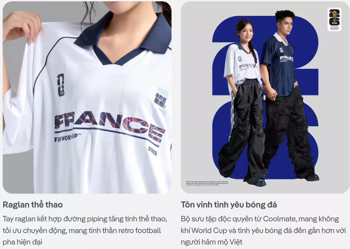 [VOUCHER 45%]Áo Polo nam nữ thể thao World Cup France Edition 26, Áo cổ vũ đội tuyển Pháp thoáng mát
