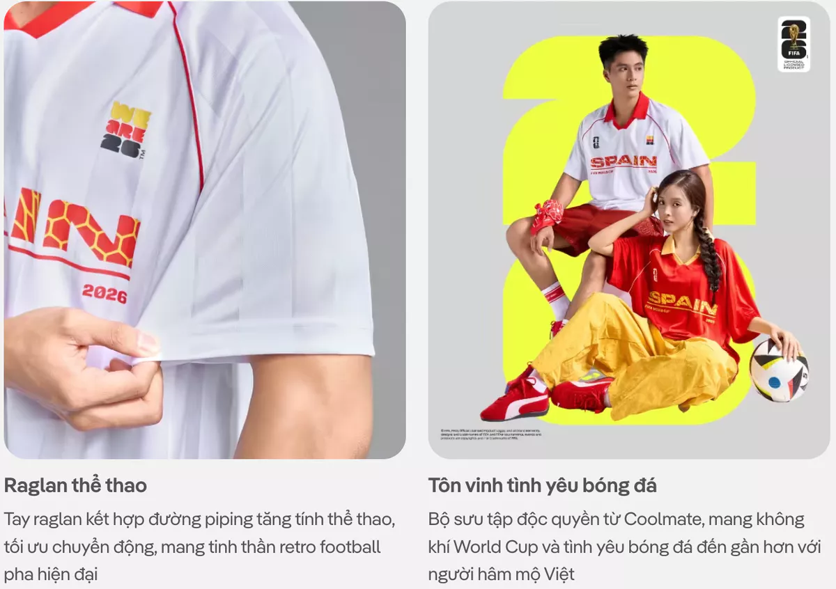 [VOUCHER 45%]Áo Polo nam nữ thể thao World Cup Spain Edition 26, Áo nhà vô địch, đội tuyển Tây Ban Nha