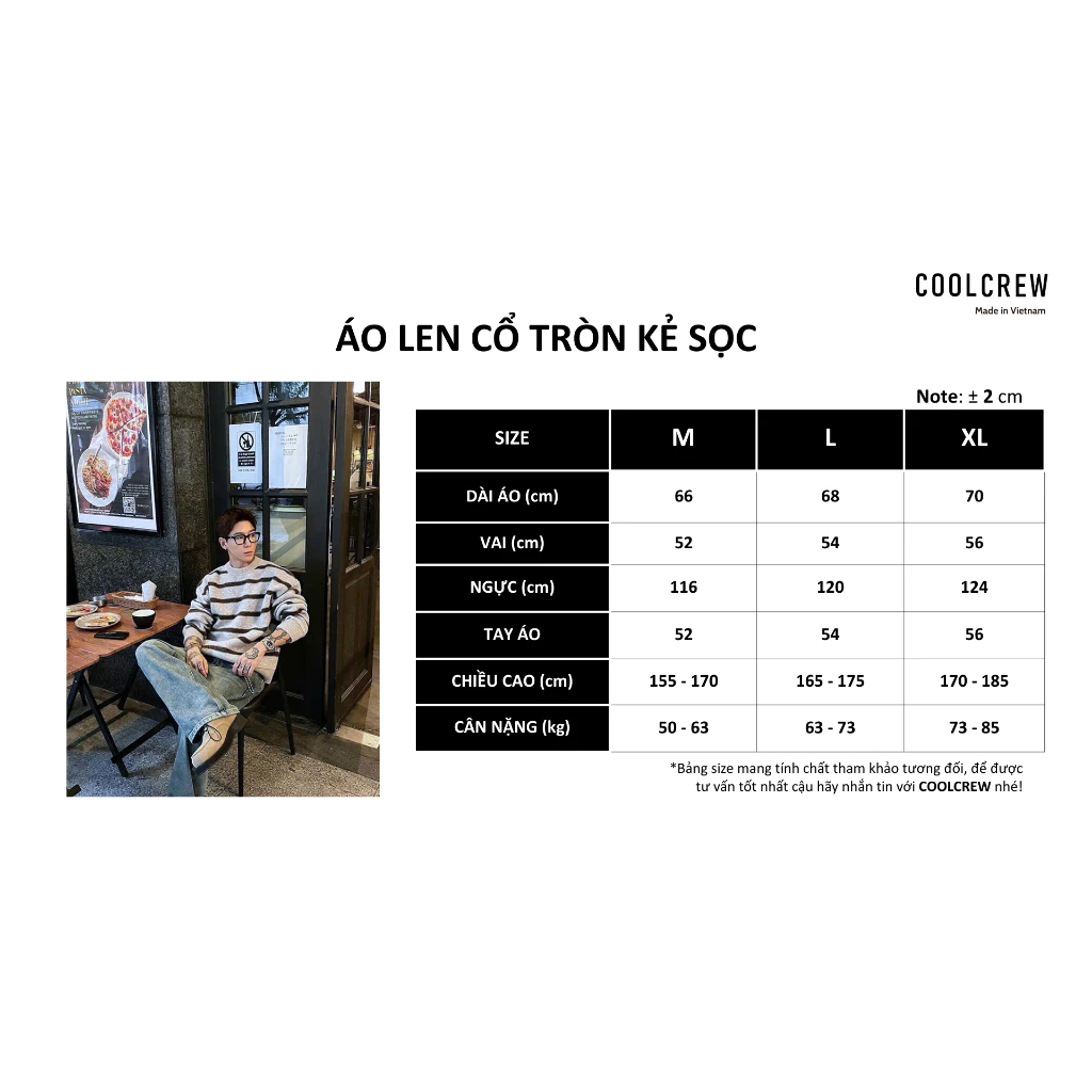 Áo Len Sweater Kẻ Sọc Đen 𝐂𝐎𝐎𝐋𝐂𝐑𝐄𝐖 Cổ Tròn Nam Nữ Unisex Form Rộng Phong Cách Hàn Quốc ALD 03 ALD075