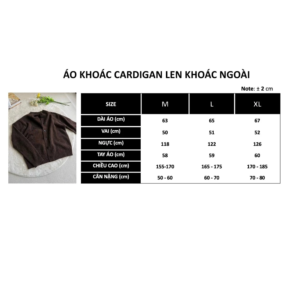 Áo Khoác Len Cardigan 𝐂𝐎𝐎𝐋𝐂𝐑𝐄𝐖 Basic Mềm Mịn Form Rộng Unisex Phong Cách Hàn Quốc ALD 04 ALD073