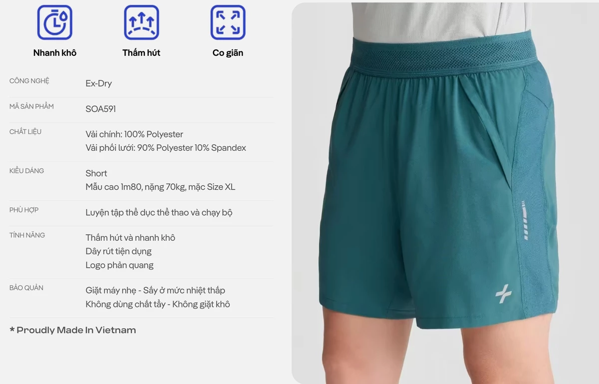 [VÕ HÀ LINH X COOLMATE]Set đồ thể thao nam chạy bộ Áo Thun Essentials và Quần short Swift Run thoáng khí Coolmate