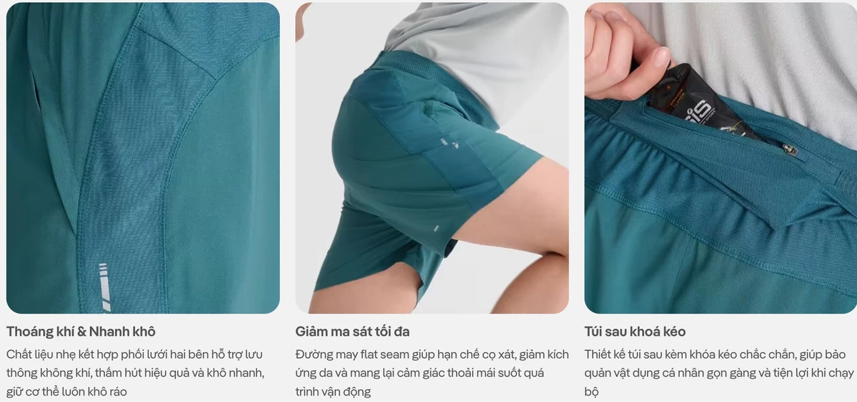 [VÕ HÀ LINH X COOLMATE]Set đồ thể thao nam chạy bộ Áo Thun Essentials và Quần short Swift Run thoáng khí Coolmate