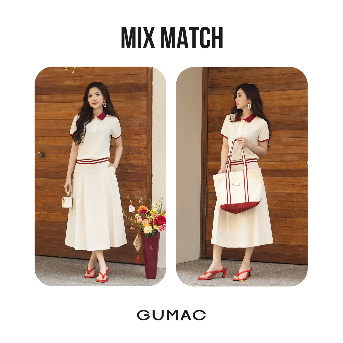 [MUA 2 GIẢM 100K] Áo Polo Nữ GUMAC Áo Thun Có Cổ Chất Tổ Ong Thoáng Mát Bigsize Phối Sọc Trẻ Trung Năng Động APG01024