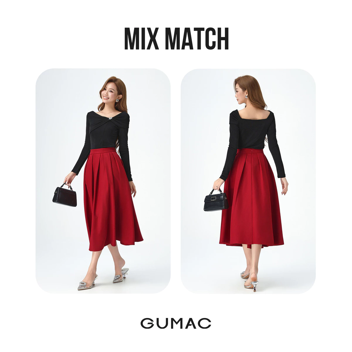 [MUA 2 GIẢM 80K] Chân Váy Xếp Ly Dáng Dài GUMAC Chân Váy A Lưng Cao Có Túi Vải Cotton Lạnh Cao Cấp LVE1001