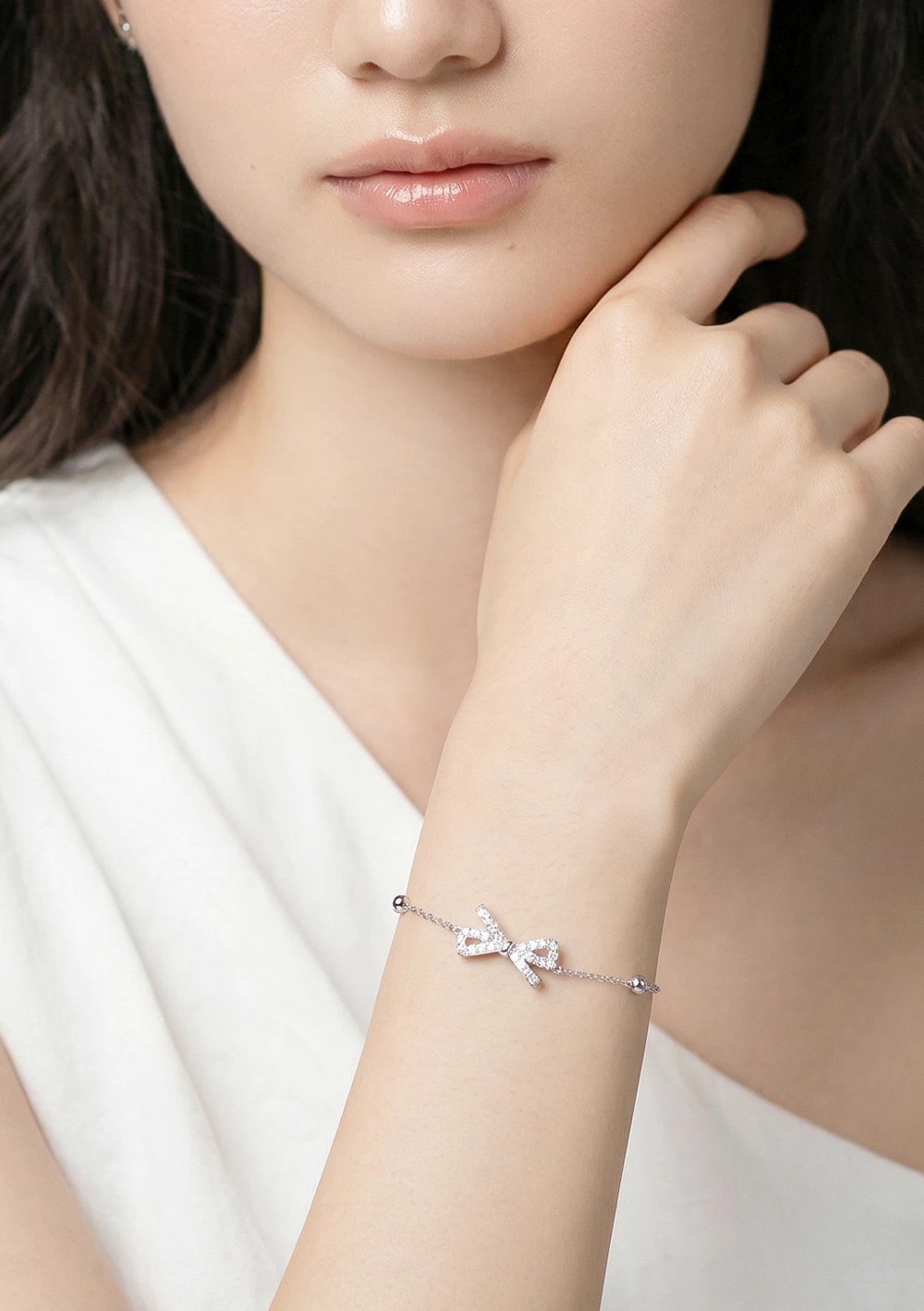 Bow Collection - Bộ Sản Phẩm Trang Sức Vòng Tay, Dây Chuyền, Bông Tai Nữ Curnon - Chất Liệu Thép Không Gỉ