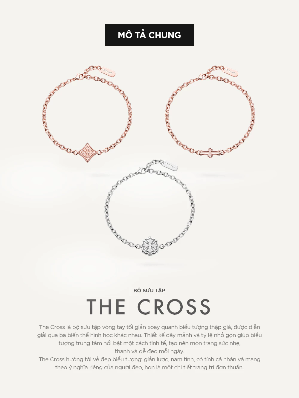 Bộ Sưu Tập Vòng Tay Nam Curnon The Cross Collection- Trang Sức Vòng Xích Phong Cách Mạnh Mẽ, Cá Tính - Thép Không Gỉ